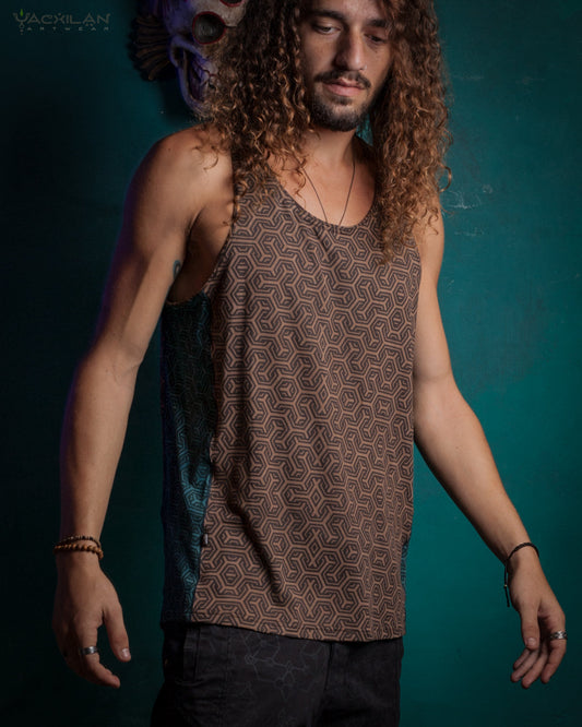 A-TANK MEN / BAMBOO VEG PRINT - TRIPIBO