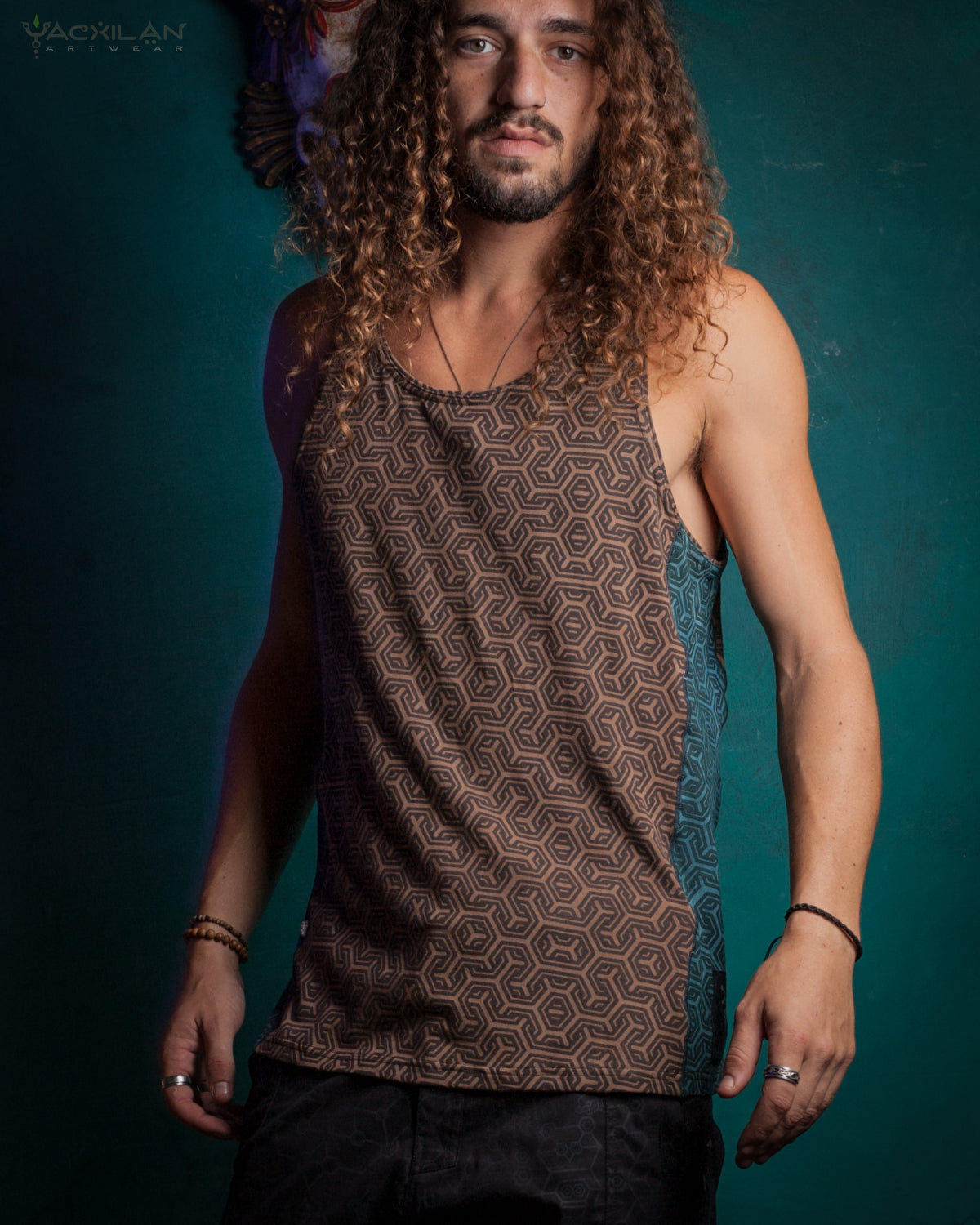 A-TANK MEN / BAMBOO VEG PRINT - TRIPIBO