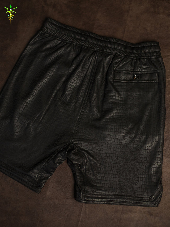 Boxing Short Black Mountain / Fake Leather Licra - PYTHON