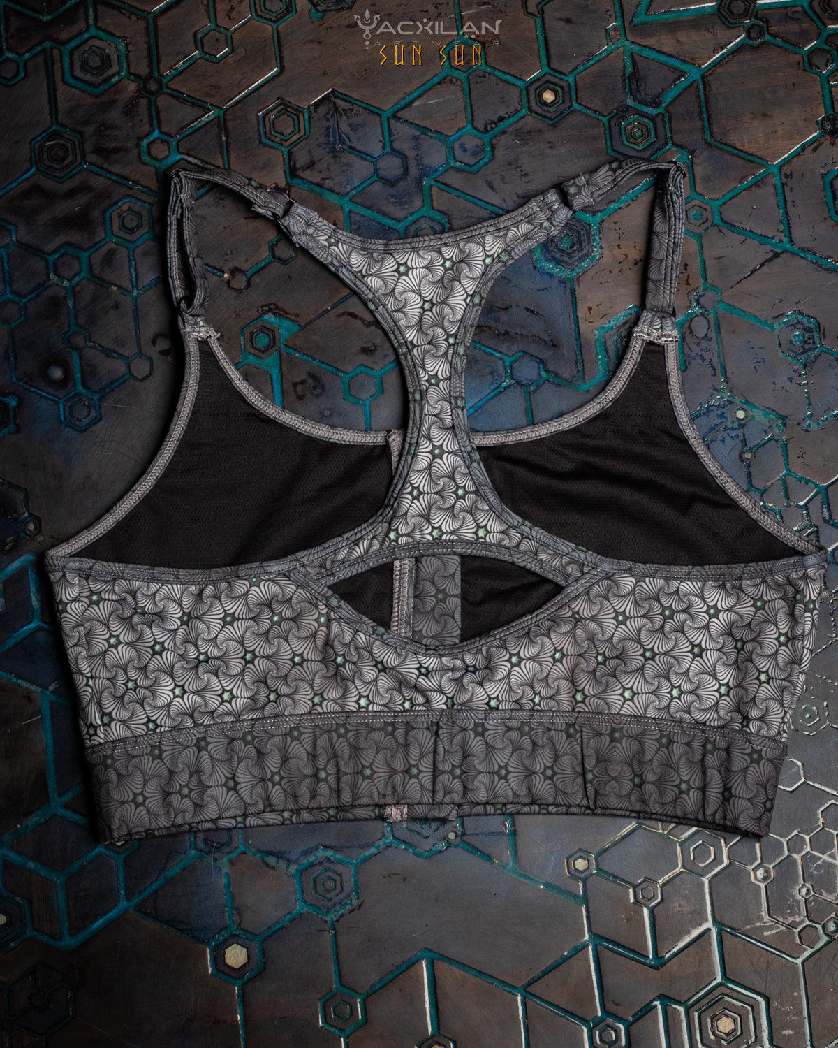 YAXCILAN CROP-TOP WOMAN / SPORTWEAR BRATOP ZIP- SUNSHINE