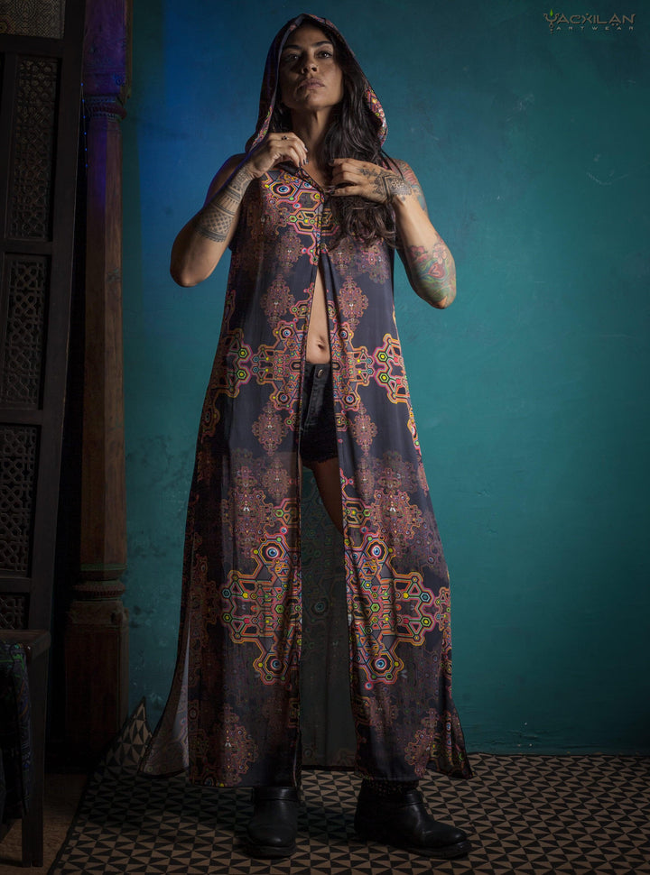 HOODED LONG DRESS WOMAN / VISCOSE - DEMETRIO