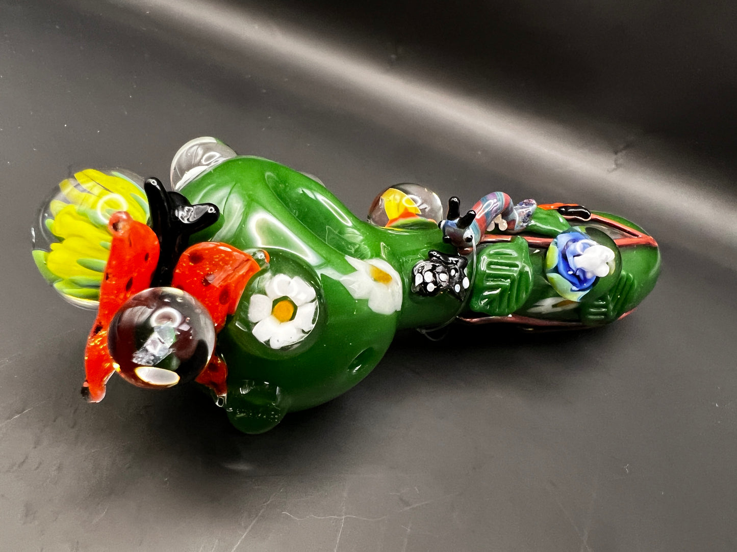 Empire Glassworks Spoon Pipe - 5“ / Garden Critters 🐛 🦋