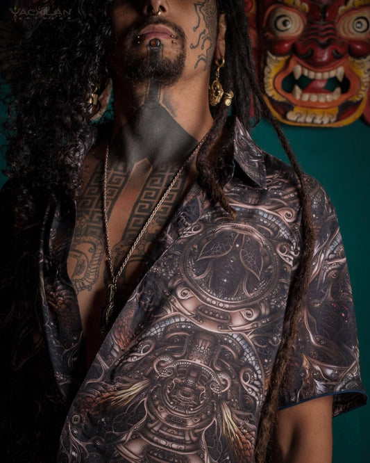 Shirt Men Half Sleeves / Bamboo–DENDE DARK MIX