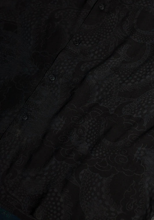 Shirt Men Half Sleeves / Bamboo–BLACK DRAGONS