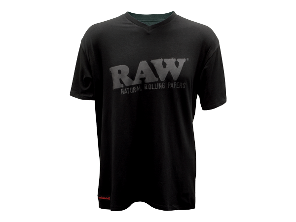 RAW V-Neck T-shirt-Black