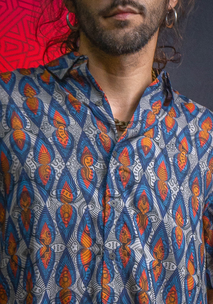 Shirt Men Half Sleeves / Bamboo– AFROFLAMES