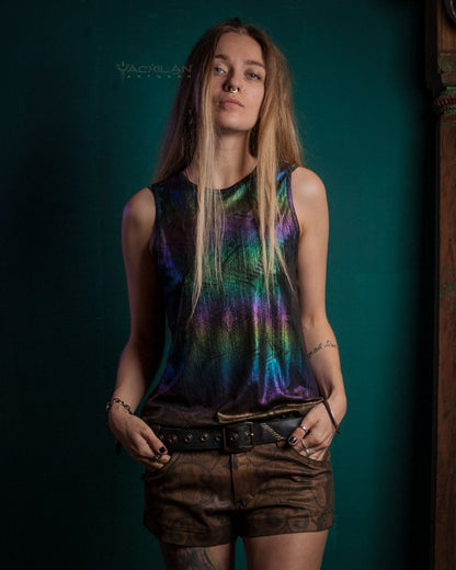 Holographic Rainbow Tank Top-NINTENDO SKY