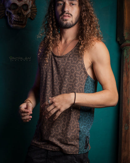 A-TANK MEN / BAMBOO VEG PRINT - TRIPIBO