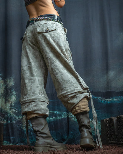 Pants Woman / Baggy Pockets TR Stretchy - Cream DRAGONS