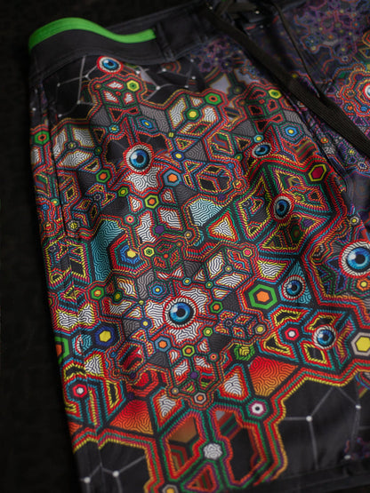 Boardshort Men Green Line / Fast Dry ASTROCORAL