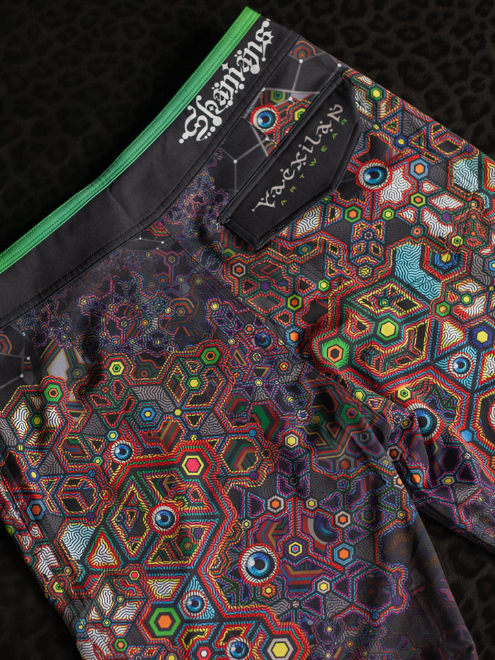 Boardshort Men Green Line / Fast Dry ASTROCORAL