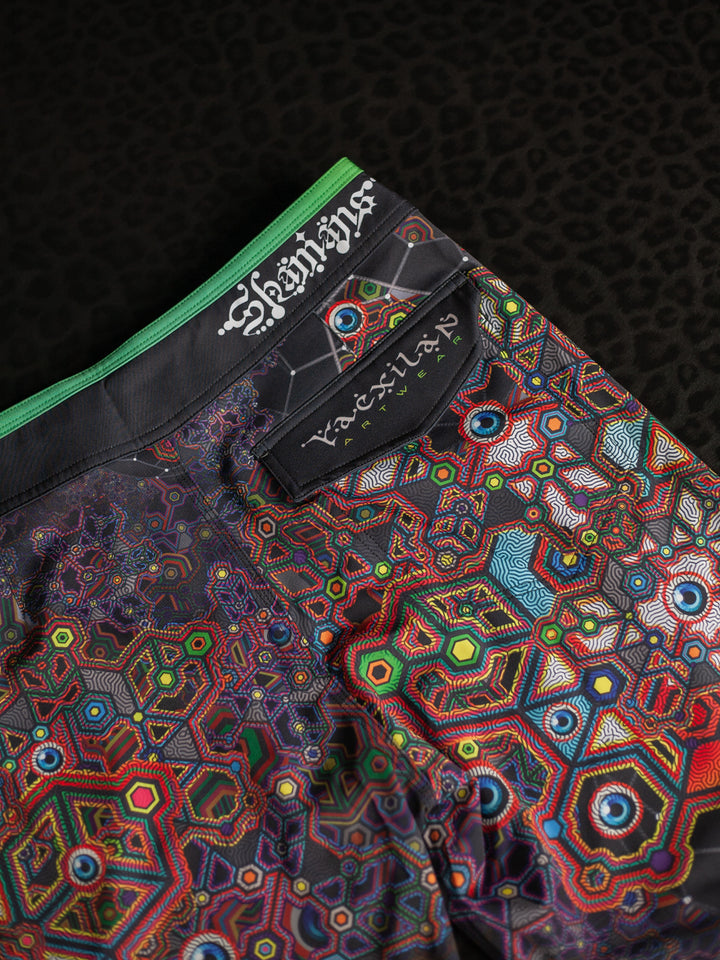 Boardshort Men Green Line / Fast Dry ASTROCORAL