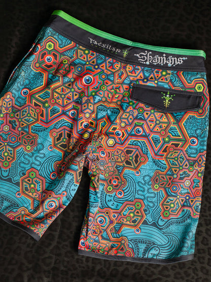 Boardshort Men Green Line / Fast Dry - ATLANTIS
