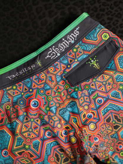Boardshort Men Green Line / Fast Dry - ATLANTIS