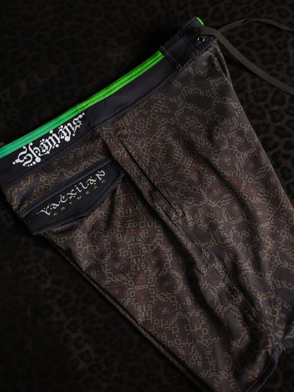 Boardshort Men Green Line / Fast Dry - LEOPARDUS LAGARTIKA