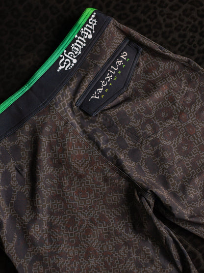 Boardshort Men Green Line / Fast Dry - LEOPARDUS LAGARTIKA