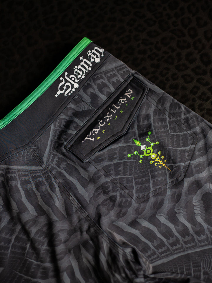 Boardshort Men Green Line / Fast Dry - SANDOKANER