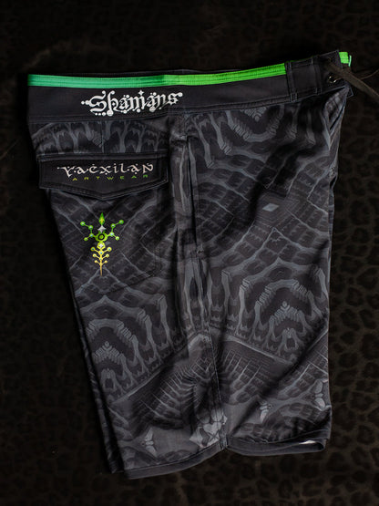 Boardshort Men Green Line / Fast Dry - SANDOKANER
