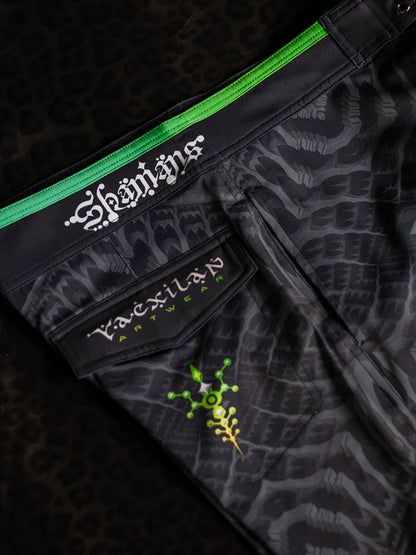 Boardshort Men Green Line / Fast Dry - SANDOKANER