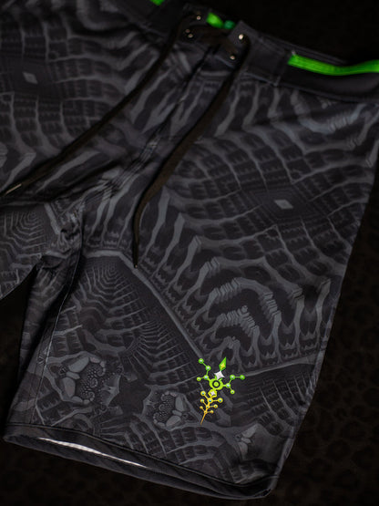 Boardshort Men Green Line / Fast Dry - SANDOKANER