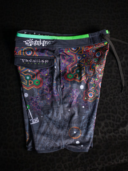 Boardshort Men Green Line / Fast Dry - OWLIENS