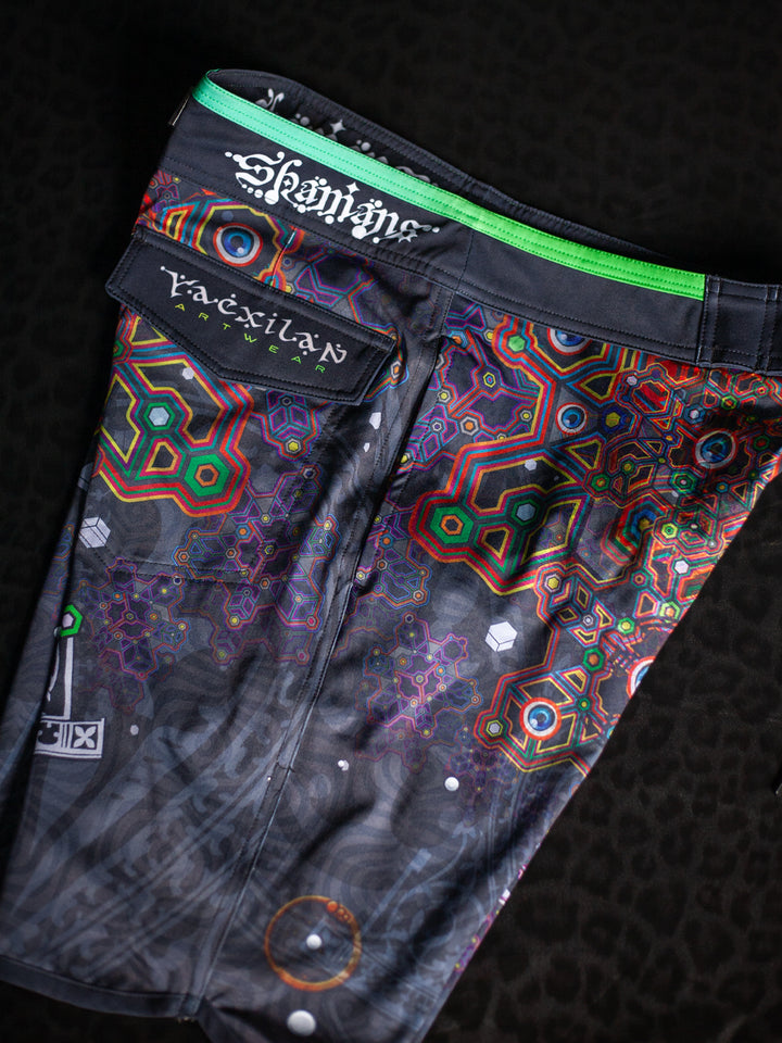 Boardshort Men Green Line / Fast Dry - OWLIENS