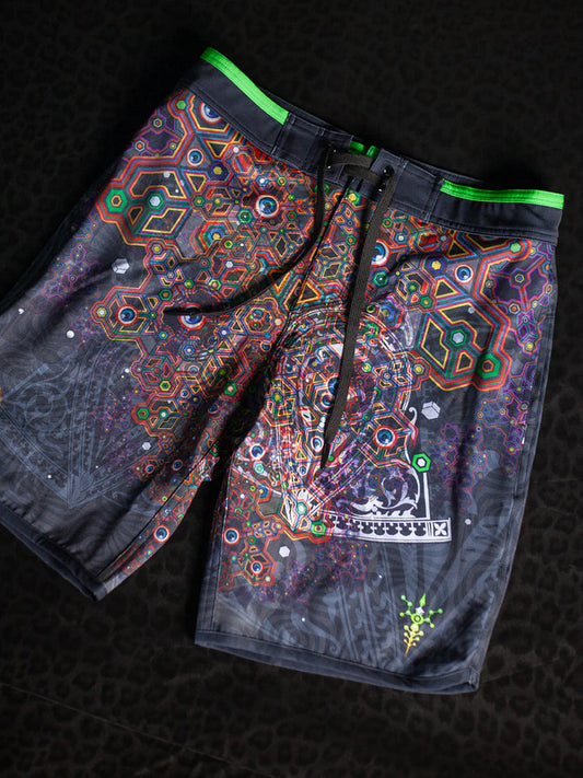Boardshort Men Green Line / Fast Dry - OWLIENS