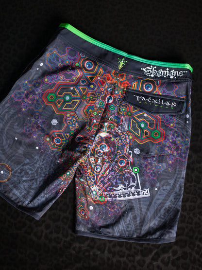 Boardshort Men Green Line / Fast Dry - OWLIENS