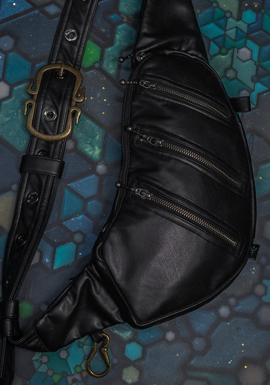 Botta Bag / Fake Leather Hook Buckle - O'BLACKNESS