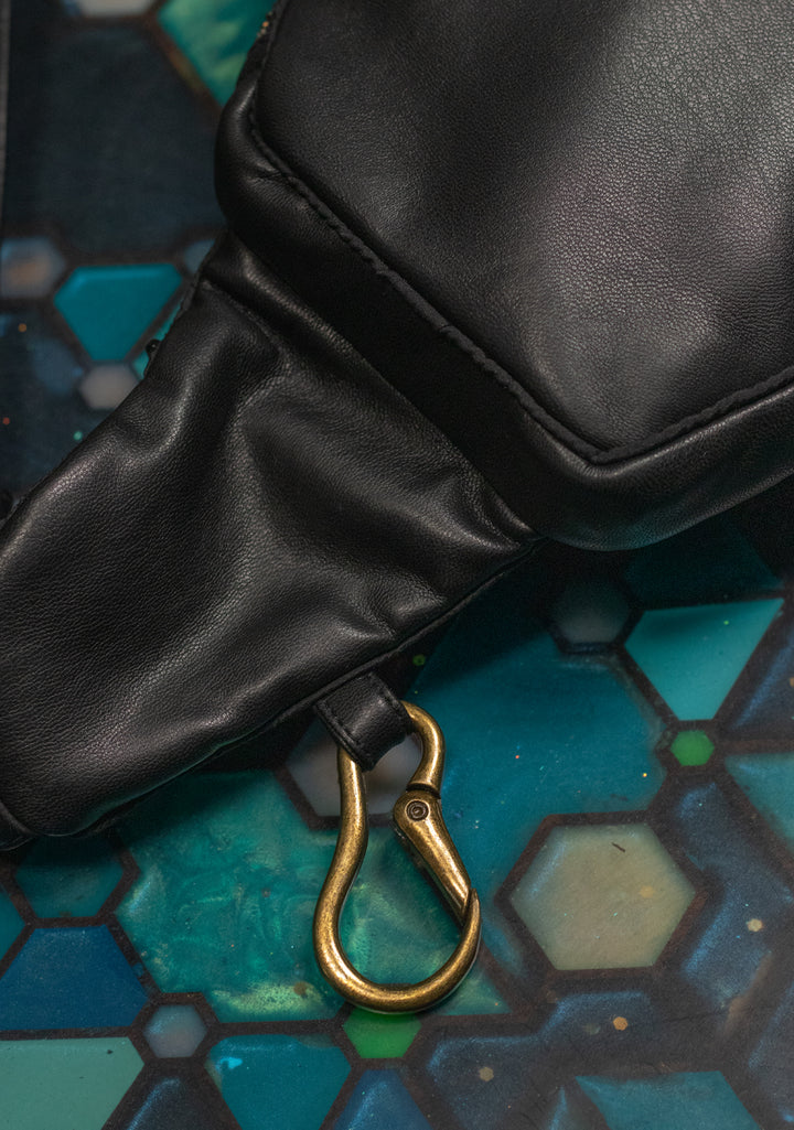 Botta Bag / Fake Leather Hook Buckle - O'BLACKNESS