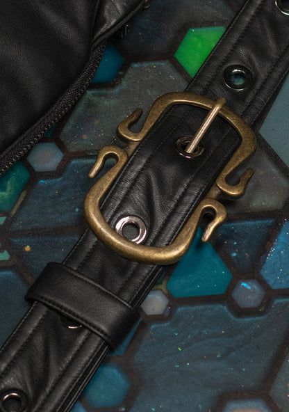 Botta Bag / Fake Leather Hook Buckle - O'BLACKNESS