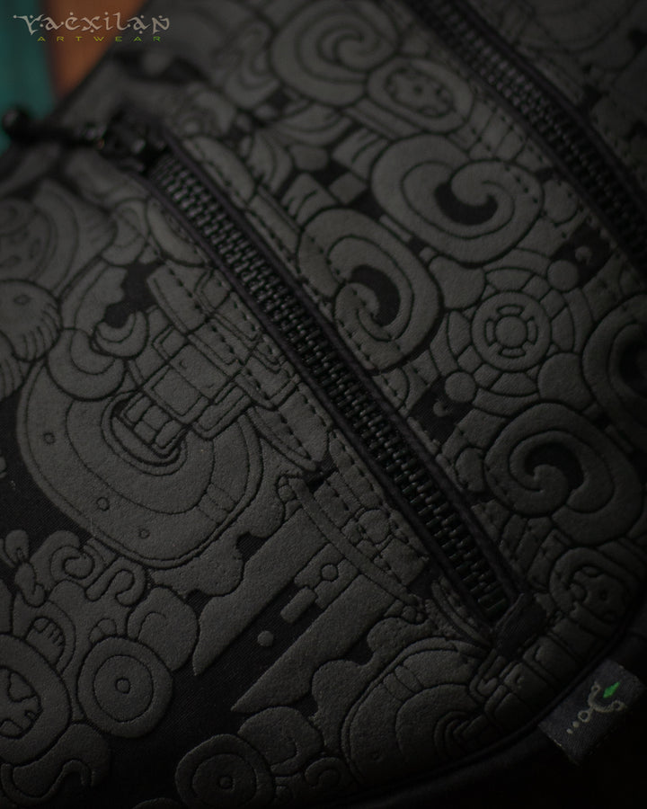 Botta Bag / Cotton Printed Buckle - Black MAYAN CODEX