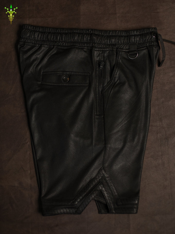 Boxing Short Black Mountain / Fake Leather Licra - MAMBA