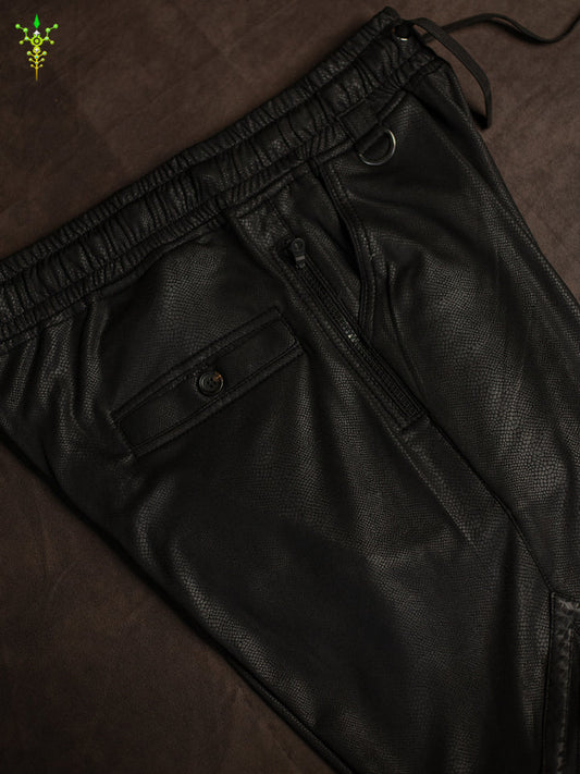 Boxing Short Black Mountain / Fake Leather Licra - MAMBA