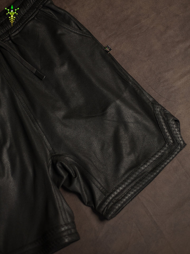 Boxing Short Black Mountain / Fake Leather Licra - MAMBA