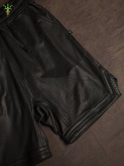 Boxing Short Black Mountain / Fake Leather Licra - MAMBA