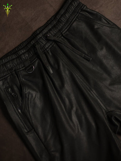 Boxing Short Black Mountain / Fake Leather Licra - MAMBA