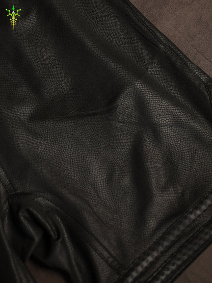 Boxing Short Black Mountain / Fake Leather Licra - MAMBA