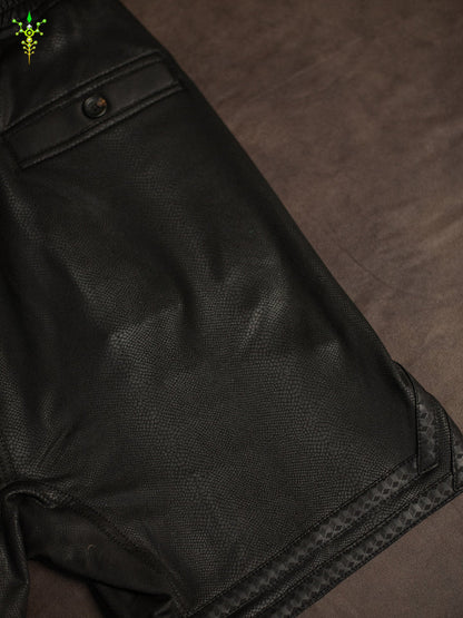 Boxing Short Black Mountain / Fake Leather Licra - MAMBA