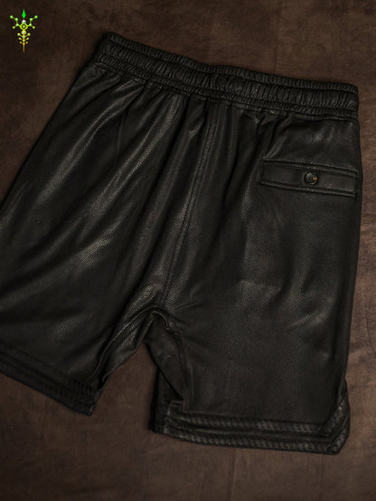 Boxing Short Black Mountain / Fake Leather Licra - MAMBA