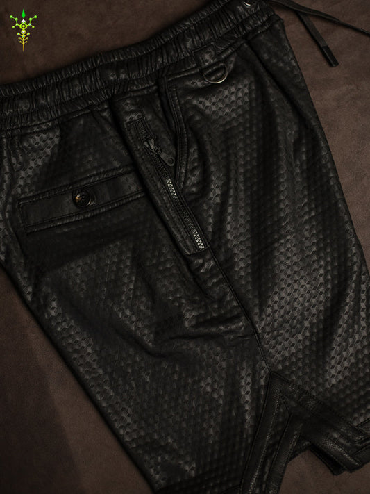Boxing Short Black Mountain / Fake Leather Licra - CUBIX