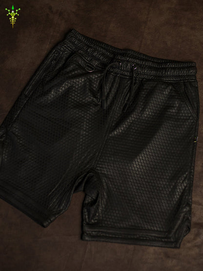 Boxing Short Black Mountain / Fake Leather Licra - CUBIX