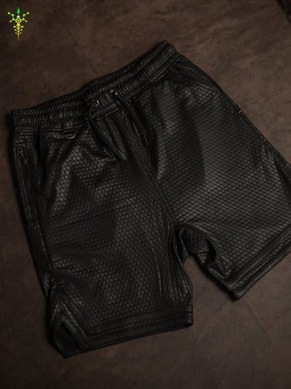 Boxing Short Black Mountain / Fake Leather Licra - CUBIX