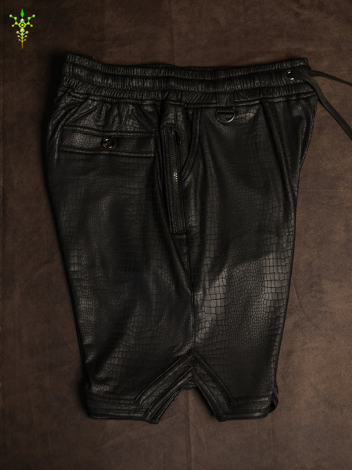Boxing Short Black Mountain / Fake Leather Licra - PYTHON