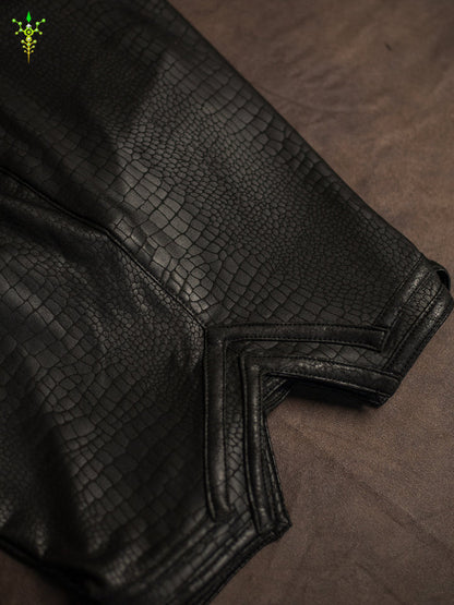 Boxing Short Black Mountain / Fake Leather Licra - PYTHON