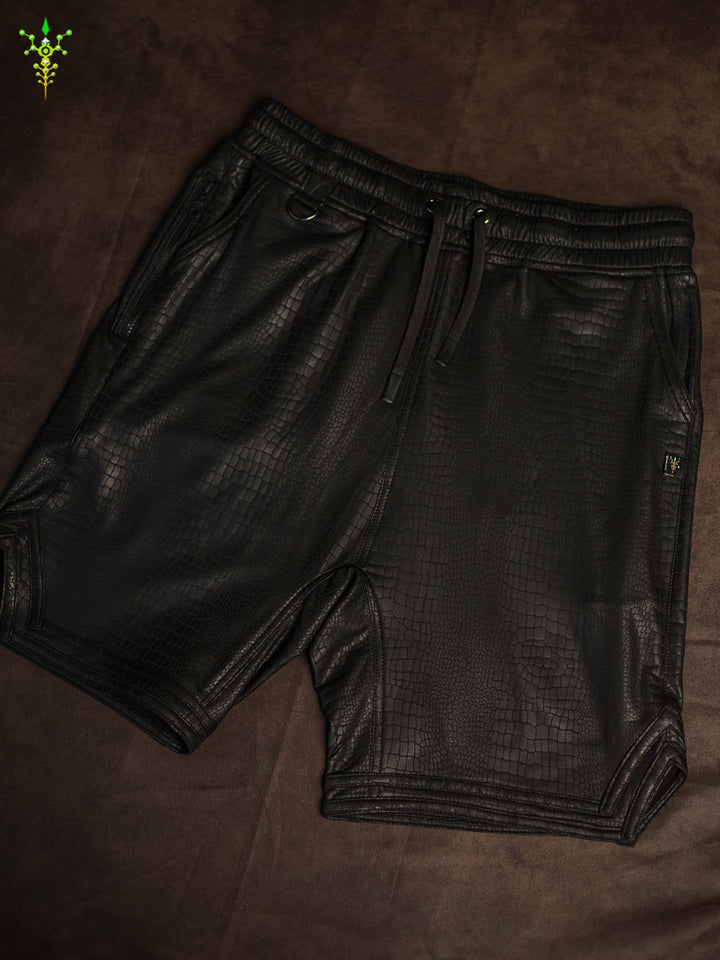 Boxing Short Black Mountain / Fake Leather Licra - PYTHON