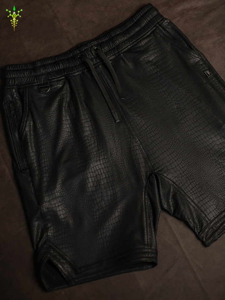 Boxing Short Black Mountain / Fake Leather Licra - PYTHON
