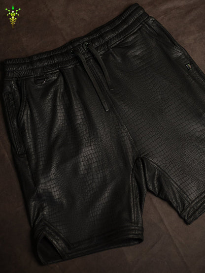 Boxing Short Black Mountain / Fake Leather Licra - PYTHON
