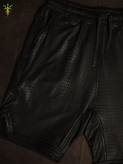 Boxing Short Black Mountain / Fake Leather Licra - PYTHON