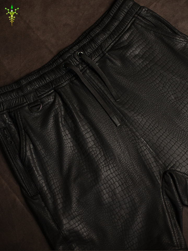 Boxing Short Black Mountain / Fake Leather Licra - PYTHON